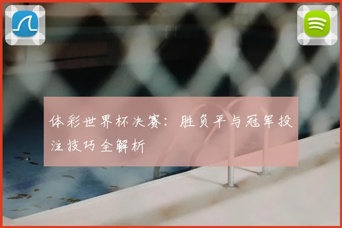 体彩世界杯决赛:胜负平与冠军投注技巧全解析